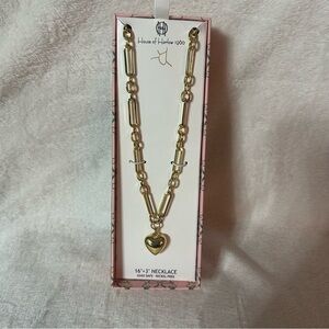 House of Harlow 1960 Gold Heart Pendant Necklace NEW